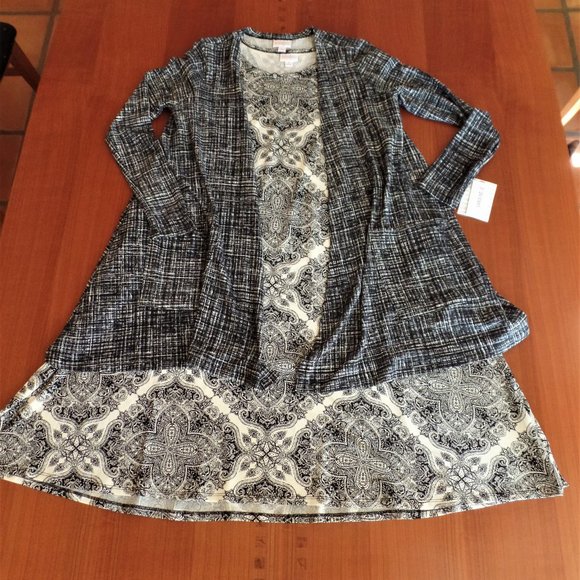 LULAROE! S- CAROLINE CARDIGAN & S- JESSIE DRESS - Picture 2 of 8